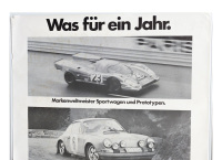 PORSCHE 1970: A very large circa 1970 VW-Porsche poster promoting their achievements in different race categories for the year 1970 'Was Fur Ein Jahr (What a Year)', 1.19m high, 84cm wide - 2