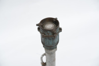 FUEL CHURN: A large aluminium fuel churn used by Alan Hamilton, approx 75cm high, diameter 27cm - 2