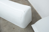 PORSCHE 908: A Porsche 908 fibreglass front nose cone section with windscreen, dash cover, and two sill panels - 13