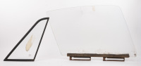 PORSCHE GLASS: Two pieces of Porsche 911 glass, includes a left side front quarter glass with seal and a right side door glass