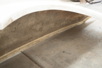 PORSCHE PANELS: Two Porsche 911 fibreglass panels, includes a left side front slant nose mudguard and a lower front bumper apron - 7