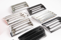 HORN GRILLES: A group of assorted horn grilles to suit circa 1969-73 Porsche 911, in black & chrome - 2