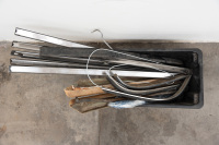 EXTERIOR TRIMS: A box of assorted mostly Porsche 911 exterior trim pieces & bumper inserts