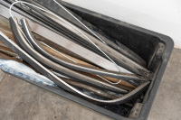 EXTERIOR TRIMS: A box of assorted mostly Porsche 911 exterior trim pieces & bumper inserts - 2