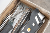 INTERIOR TRIM: A box of assorted interior trim pieces for dash inserts, for both left & right hand drive - 2