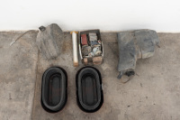 AIR FILTER: A K & N air filter (incomplete) to suit Porsche 911 carburettor model, also includes a windscreen washer bottle to 1974 Porsche 911