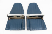 REAR SEAT: A leatherette rear seat with bucket inserts, blue colour, to suit circa 1978-84 Porsche 911