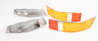TURN SIGNALS: Two Porsche 911 front turn signal indicator lights housings and two rear lenses