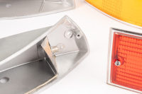TURN SIGNALS: Two Porsche 911 front turn signal indicator lights housings and two rear lenses - 2