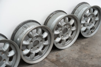 WHEELS: A set of alloy wheels 6.5IN x 15IN circa 1975 to suit narrow body Porsche 911 - 2