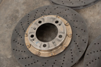 BRAKE DISC: A set of four genuine Porsche GT3 / Turbo (996 S2) ceramic brake discs, limited use - 2