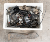 STEERING COLUMN PARTS: A box of assorted steering column parts to suit Porsche 911, some F & G series