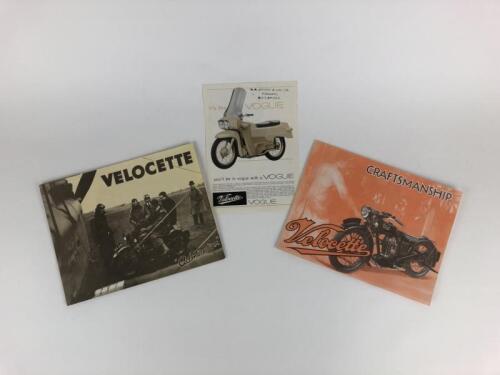 VELOCETTE: One original Velocette Vogue and repro Velo and colour sales brochure