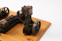 STUART MODELS: A Stuart Models four steam engine display piece, includes a D10, H 10, S 50 & V 10 engines fixed to timber board with nameplates - 2