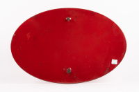 SIGN: An enamel oval shaped metal sign used by Hamilton Porsche to promote their support for the Melbourne 1996 Olympic bid, 45cm high, 30cm wide - 3