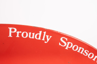 SIGN: An enamel oval shaped metal sign used by Hamilton Rolls-Royce / Bentley to promote their support for the Melbourne 1996 Olympic bid, 45cm high, 30cm wide - 2
