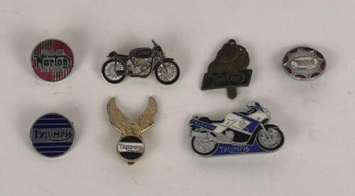 MOTORCYCLE: Seven original Motorcycle metal Badges