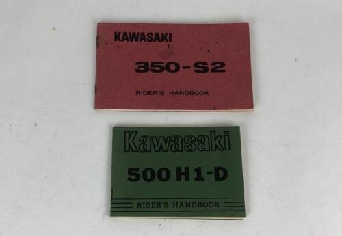 KAWASAKI: Two Kawasaki owners manuals, 350 S2 and 500 HI-D