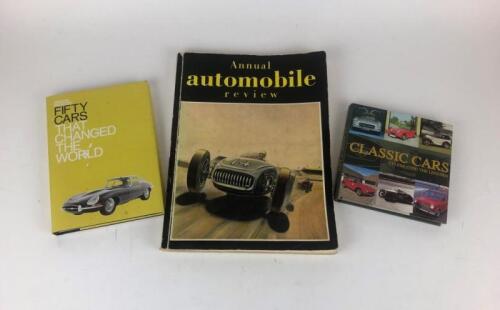 BOOKS: Three books, Annual Auto Review 1953 and Classic Cars and 50 Cars That Changed the World