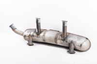 REAR MUFFLER: A modified two in three out rear muffler possibly to suit 911 G Series (1974-89) - 3