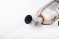 REAR MUFFLER: A modified two in three out rear muffler possibly to suit 911 G Series (1974-89) - 5
