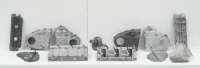 ENGINE PARTS: A group of assorted Porsche 911 circa 1969 engine parts, includes rocker covers, cam boxes and cam chain covers