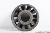 FAN PARTS: A box of early 911 fan parts, includes an 11 blade fan & pulleys - 2
