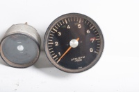 GAUGES: A set of Porsche 911 T circa 1967 gauges, includes oil temp, tacho, fuel gauge, speedo (partially dismantled) and clock - 2