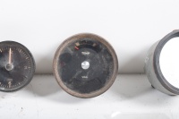 GAUGES: A set of Porsche 911 T circa 1967 gauges, includes oil temp, tacho, fuel gauge, speedo (partially dismantled) and clock - 4