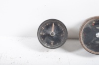 GAUGES: A set of Porsche 911 T circa 1967 gauges, includes oil temp, tacho, fuel gauge, speedo (partially dismantled) and clock - 5