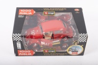 VOLKSWAGEN: A Bburago 1:18 scale 1955, 1000 Miglia Volkswagen Kafer-Beetle in red paintwork and cream interior in original box - 2