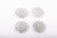 WHEELS CAPS: A set of four centre wheel caps to suit late 1970s Fuchs wheels
