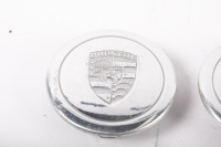 WHEELS CAPS: A set of four polished wheel centre caps to suit early Fuchs wheels - 3