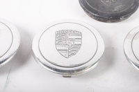 WHEELS CAPS: A set of four polished wheel centre caps to suit early Fuchs wheels - 4