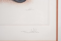 A limited edition framed print (142/750) of a Vincent H.R.D Series B Black Shadow by Jullian Millichap, 61cm high, 72cm wide overall - 3