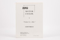 A hardcover edition of 'H.R.D Motor Cycles - Produced by a Rider' by Geoff Preece