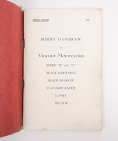 An original eighth edition from 1955 of the Vincent Motorcycles Rider's Handbook for Series 'B' and 'C' - 4