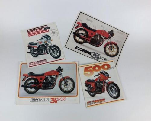 MOTO MORINI: Four original Moto Morini 3 1/2 K2 and 3 1/2 Sport and 500 SEI-V colour sales brochures