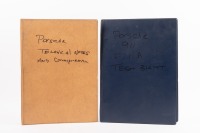 F.I.A TESTBLATT: A folder containing mostly F.I.A published Testblatts (test sheets) starting from the mid 1960s up to early 1970s for Porsche models, also includes many items of correspondence between the Hamilton Group and Porsche in Germany, some diagr