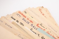 HAMILTON RACING: A group of approx 25 folders each containing Alan Hamilton's race results at various events dating from the 1960s - 1980s - 2