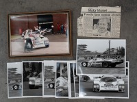 ROTHMANS PORSCHE: A group of assorted mostly black & white photos relating to the Rothmans Porsche Le Mans cars and drivers, includes photos of Vern Schuppan, Hurley Haywood and Al Holbert