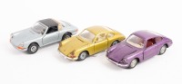 PORSCHE MODELS: Three unboxed 1:43 scale Porsche models