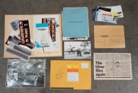 AVIATION: A folder of assorted literature compiled by Alan Hamilton, includes such items as promotional material, photographs, press clippings, a 1957 Australian Air Navigation Orders booklet