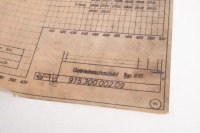 915 TRANSMISSION: A small 1971 dated three page fold out diagram relating to the Porsche 915 manual transmission gearbox with number noted to lower right corner '915.300.002.09' - 2