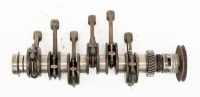 CRANKSHAFT: A Porsche 911 circa 1965-69 crankshaft, short stroke, 2.0, 'ugly' crank - no counter weights