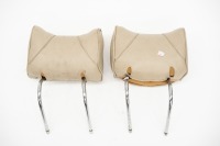 HEAD RESTS: Two tan coloured head rests, suitability unknown - 3