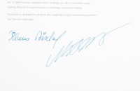 PORSCHE IN AUSTRALIA: 'Porsche in Australia - The First 50 Years' published 2002 by Porsche Cars Australia, hardcover book in slipcase, with signature from Dr Wendelin Wiedeking - 4