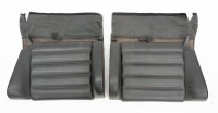 REAR SEATS: A circa 1978-89 Porsche 911 left & right seat uprights in leatherette