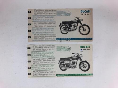 DUCATI: Two original Ducati 125 Cadet/4 + 160 Monza Junior 1960's sales brochures