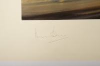 A decorative limited edition print [32/500] titled 'Victory at Spa' by Michael Mate, depicted the 1970 Spa 1000 Kilometers event, signed in pencil by drivers Derrick Bell and Brian Redman - 2